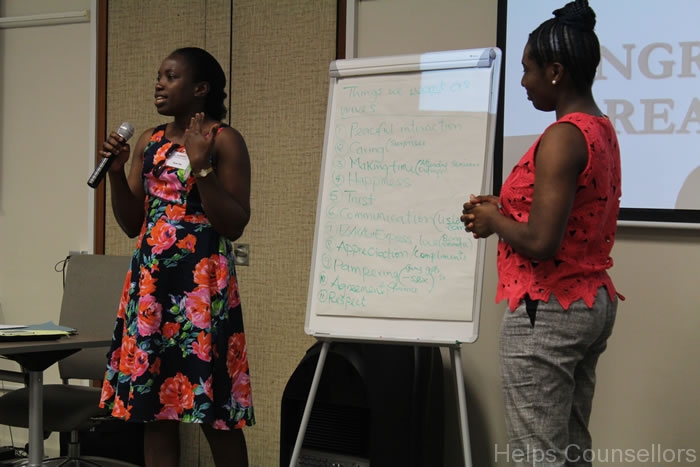 A moment from a HELPS Counsellors event
